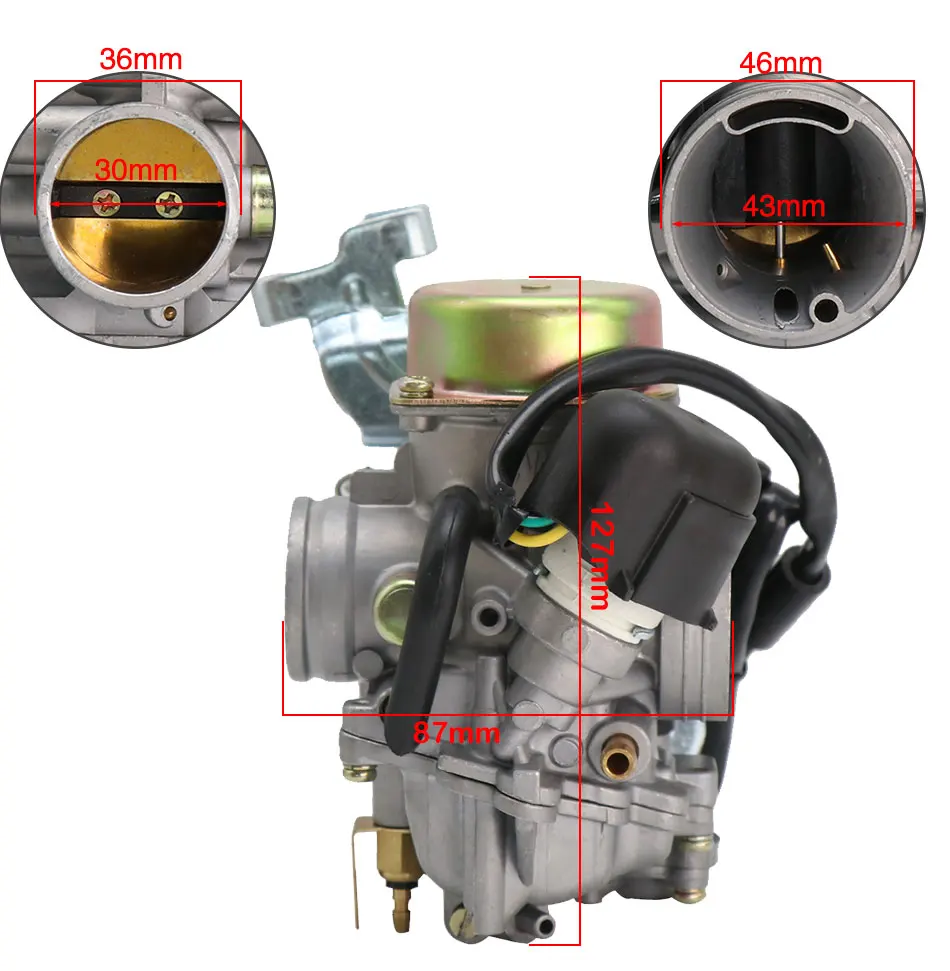 ZSDTRP CVK30 30 мм гоночный карбюратор для 150cc 250cc ATV Скутер GY6 125 150 200cc для AN250 Танк 260 скутер мотоцикл
