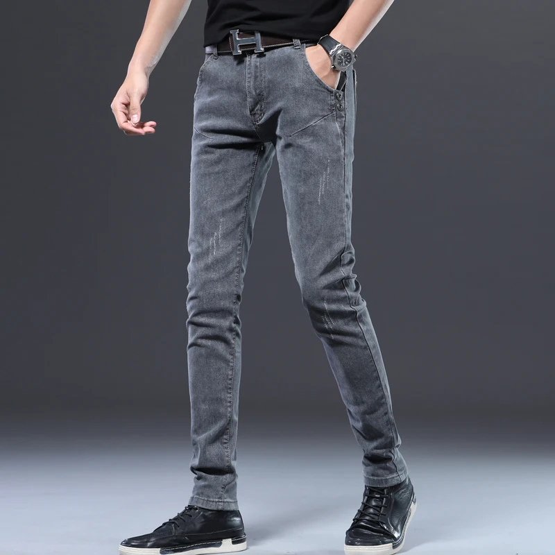 big size 2019 winter new plus size men's casual jeans brand clothing large size stretch denim jeans male gray slim feet pants big size 2019 winter new plus size men's casual jeans brand clothing large size stretch denim jeans male gray slim feet pants