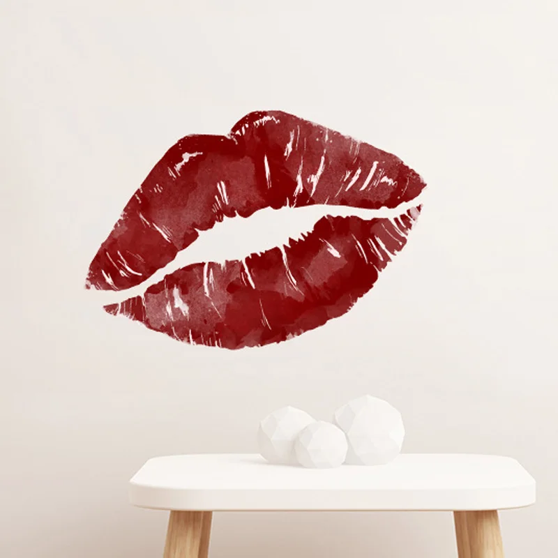 Сексуальные красные губы настенные наклейки для девочек комнаты или спальни украшения гостиной настенные наклейки индивидуальная наклейка s обои для дома