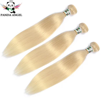 

Malaysian 613 Blonde Straight Hair Bundles 1pcs Remy Hair Weave Bundles Human Hair Extensions For Black Women 8-30Inch Panda