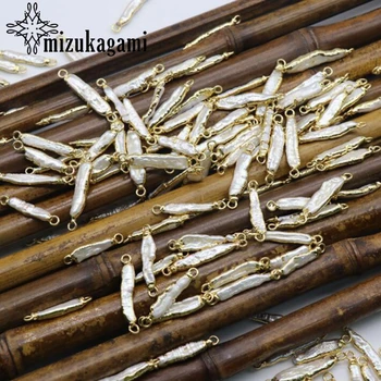 

20~29mm 2pcs Natural Shell Charms Golden Copper Long Pendant l Charms For DIY Jewelry Making Find Accessories