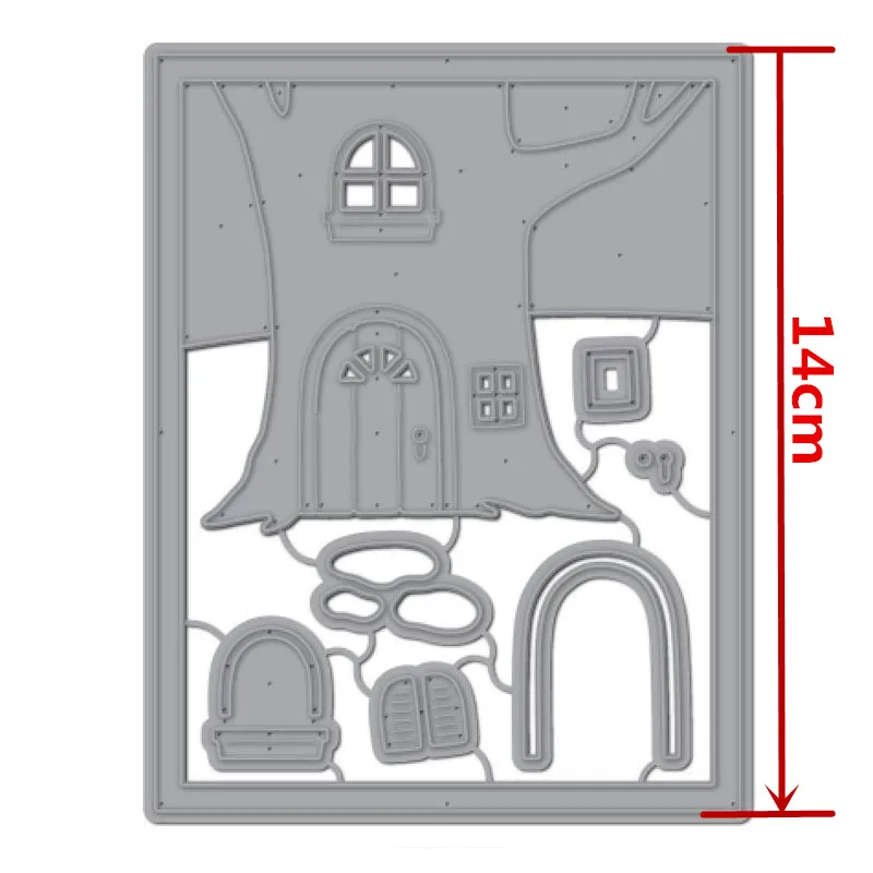 Cozy Tree House Metal Cutting Dies Stencils Cozy Tree House Die Cut For Card Making DIY New 2019 Crafts Cards