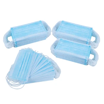 

200pcs Non-woven Cloth Disposable Face Mask Anti-Dust Mask Cover Earloop