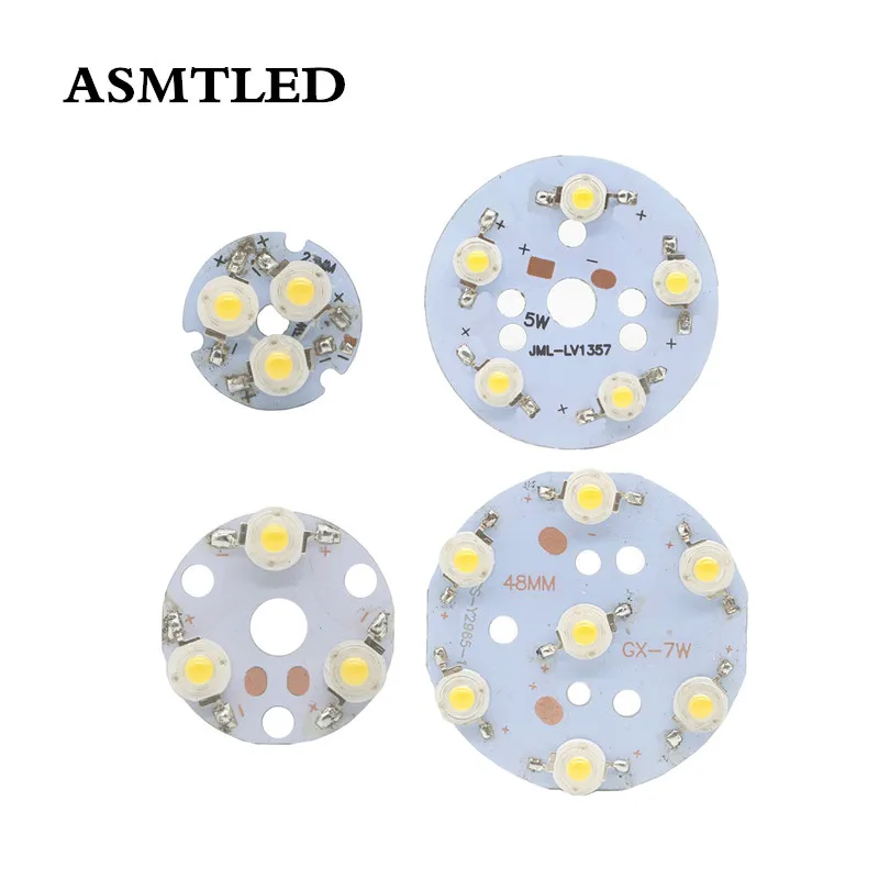 

1 PCS LED CREE 1W Chip With 3W 5W 7W White / Warm White LED Emitter Diode Band 23mm 30mm 48mm PCB For DIY Torch Flashlight