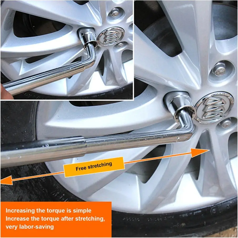 Telescopic Sleeve Tire Nut Removal Wrench Car Tire Removal Socket Wrench 17-19 21-23 Labor Saving Telescopic Wrench