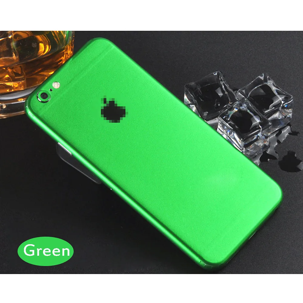 Новая красочная пленка для Apple iPhone 7 XS, мобильный телефон 5S, 6S Plus, 7, 8 Plus, X, полное покрытие, 7 Plus, мягкая задняя пленка, чехол, Fundas - Цвет: Зеленый