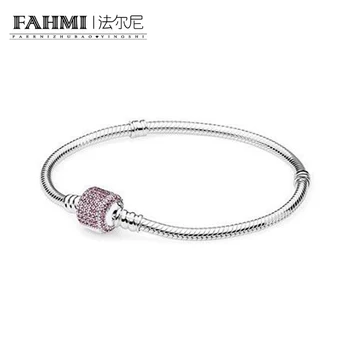 

FAHMI 100% 925 Sterling silver 1:1 Original Authentic 590723CZS Charm Basic Bracelet Suitable DIY Beaded Women Jewelry