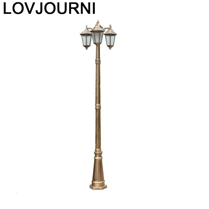 Plaza Outdoor Jalan Sokak Lamba Lampadaire Solaire De Rue Stijl Off Road Licht Lampione Armatuur Exterieur Straat Lamp