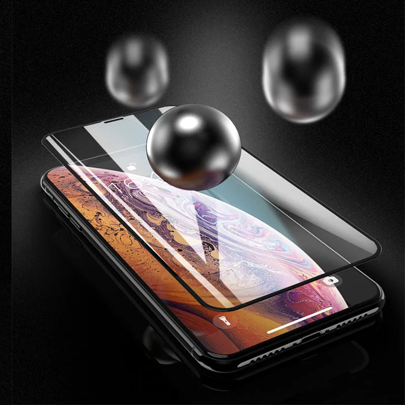 9H HD закаленное стекло для iphone11 Pro Max X XS XR 7 8 Pluse 6 6S Защитная пленка на весь экран