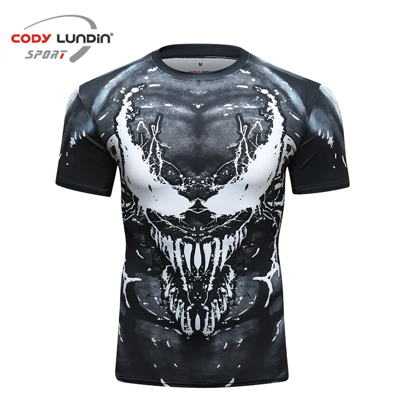 Компрессионная футболка для ММА мужские футболки с 3D принтом Rashguard Jiu Jusit коротким