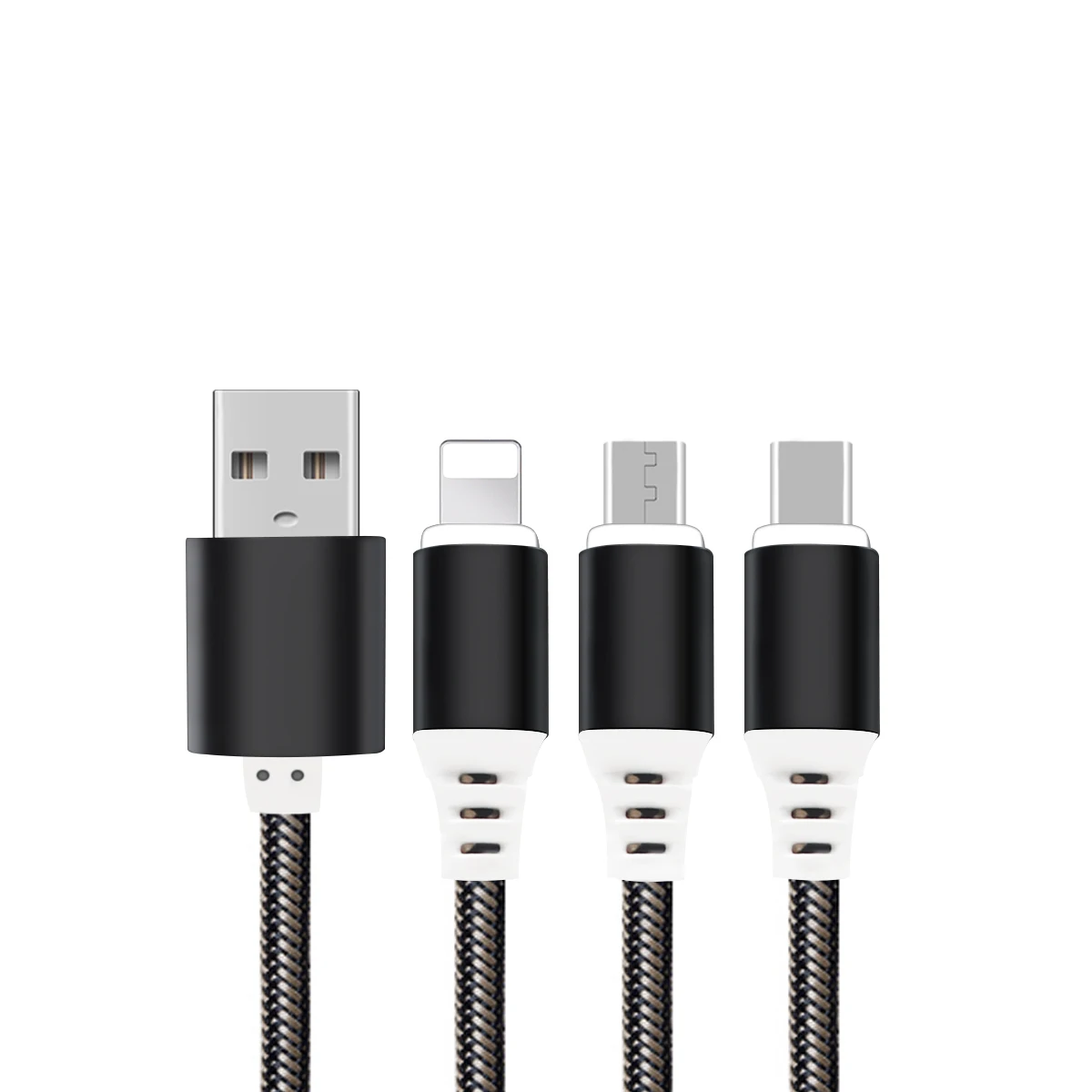 3 в 1 USB кабель для Iphone Micro usb type C 2A 135 мм провод зарядный кабель для iPhone X Xiaomi samsung S9 провод для быстрой зарядки