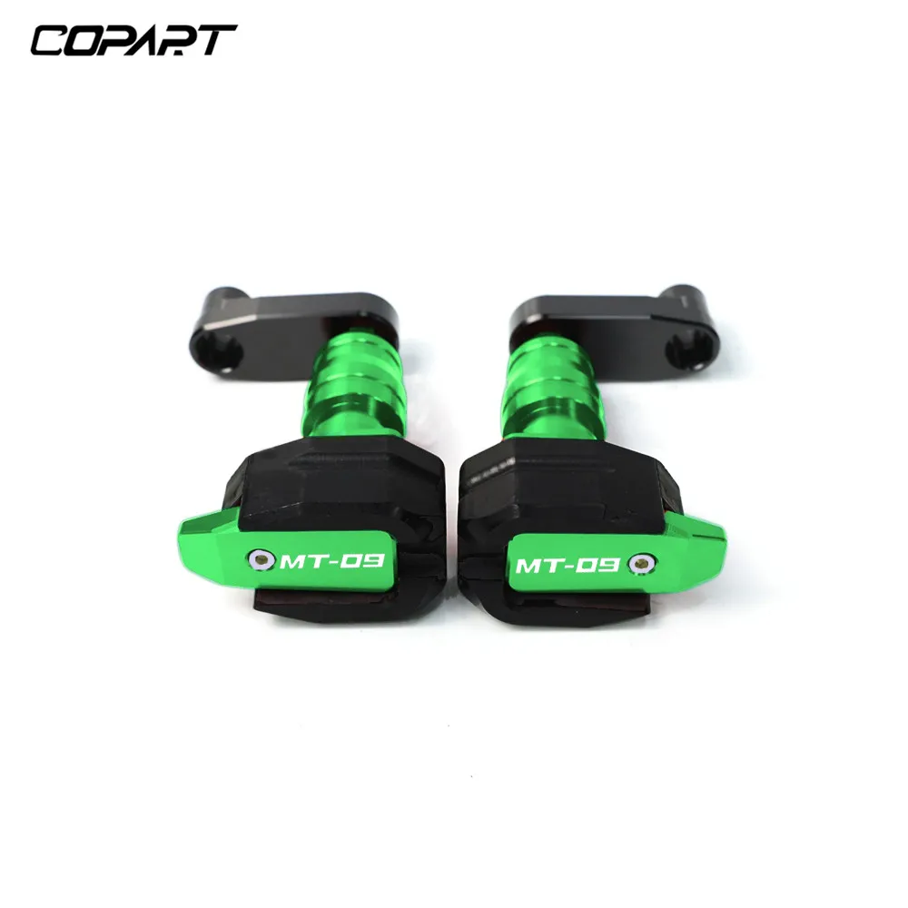 Green Для Yamaha MT09 MT 09 MT-09 2013- мотоциклетные ползунки защиты рамы от падения обтекатель Защита Анти Краш Pad протектор - Цвет: Green