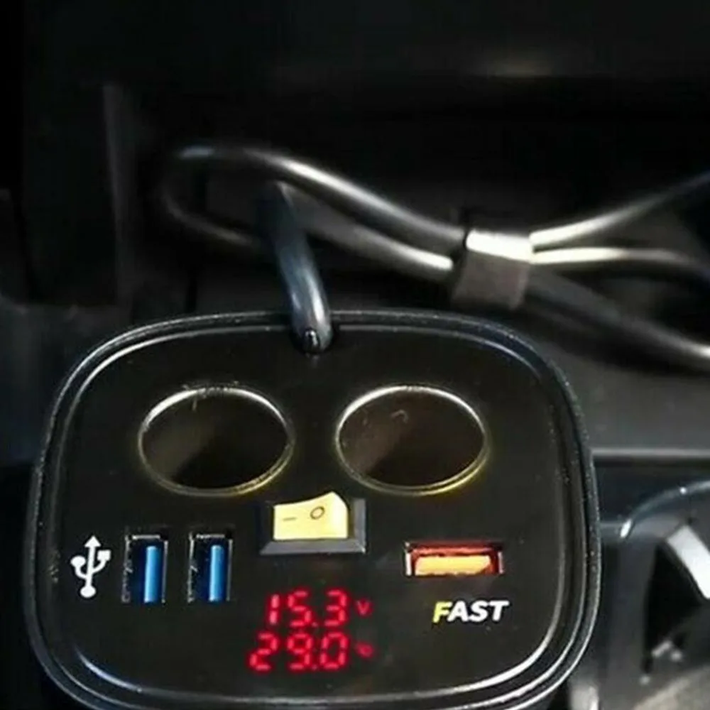 Быстрая зарядка автомобильный держатель чашки адаптер зарядное устройство двойной USB2.0 Авто 12 В разветвитель розетки автомобиля разветвитель питания Автомобильные аксессуары