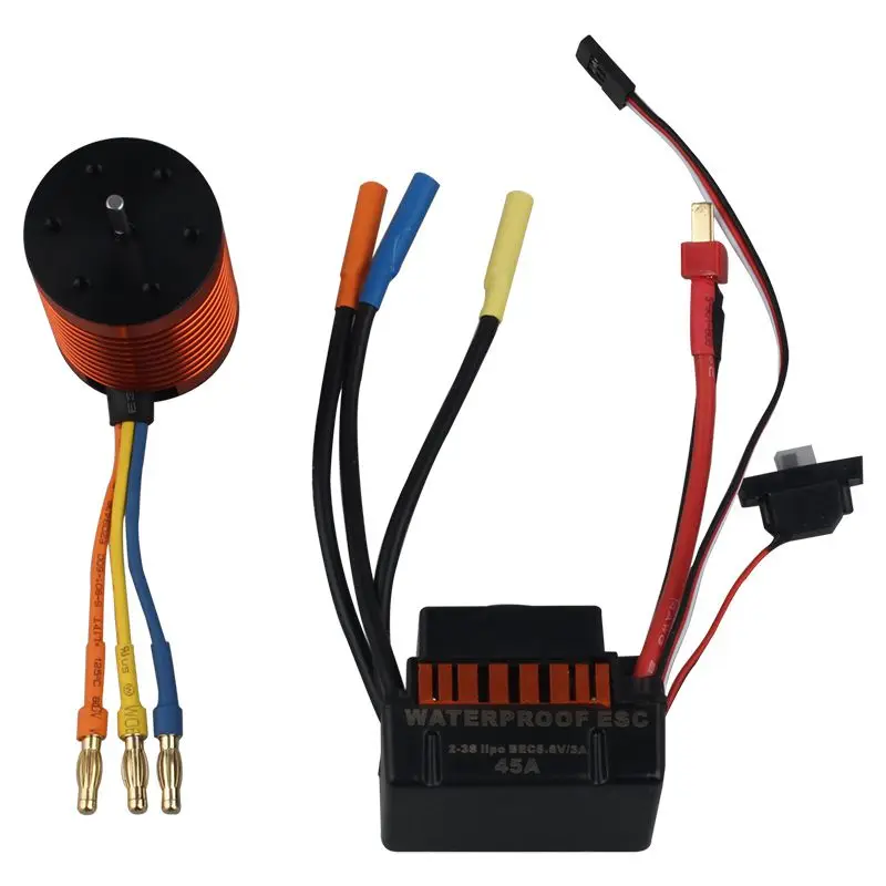FFYY-Водонепроницаемый F540 3300KV бесщеточный двигатель с 45A ESC комбо набор для 1/10 RC автомобиль грузовик