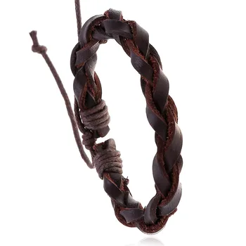 

direct sales retro woven cowhide Bracelet simple European and American new jewelry cross border hot selling accessories