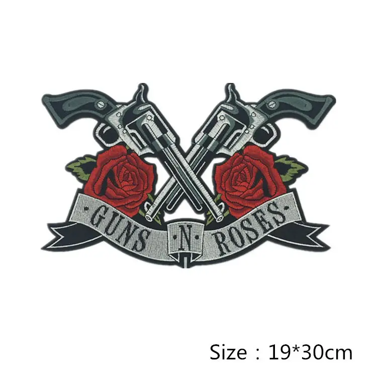 Новое поступление 1 комплект большие нашивки Guns N Roses с утюгом на нашивке/вышитая