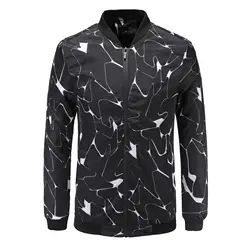 Специально для горячей продажи AliExpress Ebay2018 для мужчин цветочный принт Стенд воротник куртка мужская