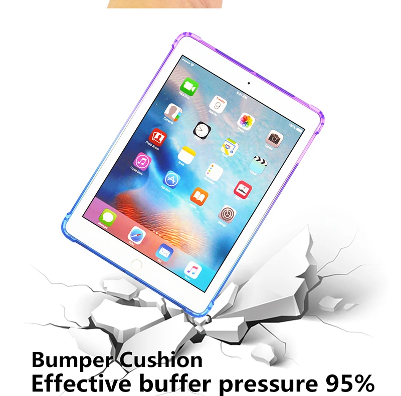 Ablet pc защитный чехол для ipad 9,7 Air2 Air1 TPU градиентная мягкая задняя крышка Pro 9,7 дюймов Чехол