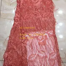 5 ярдов/сумка XC178#8 цветов вышитые блестками кисточкой ткань во французском стиле для свадебных платьев