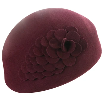 

Felt Beret Tilting Winter Floral Hat Lady Hat Elegant Hat Casual Hat