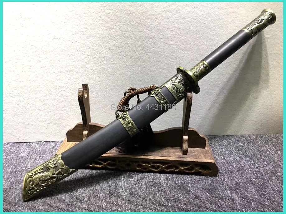 Qing Dynasty Kylin Saber Sword Chinese KungFu Short Dao Jian Strong High Manganese Steel Blade Sharp Outdoors Fighting Knife