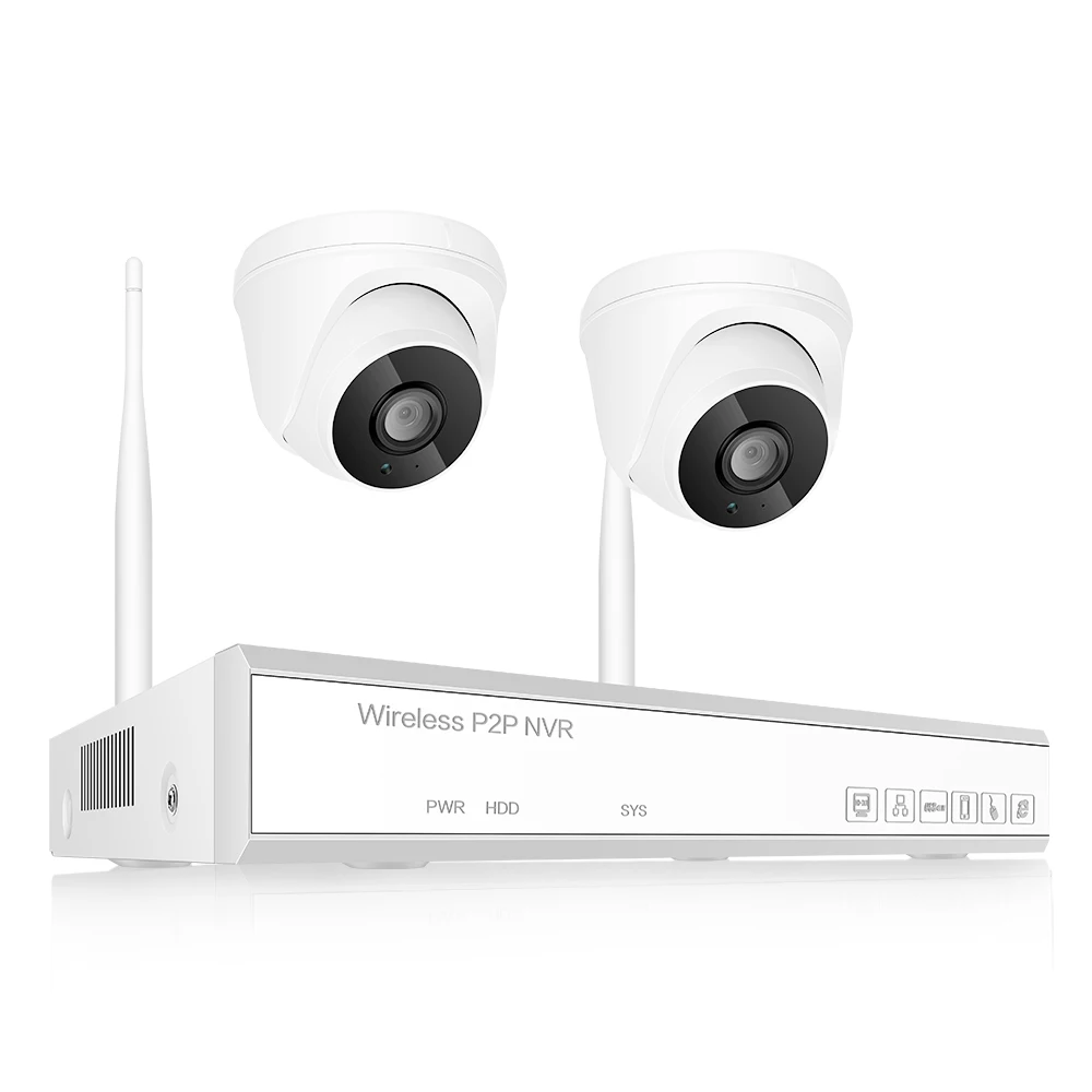 Крытая Беспроводная система видеонаблюдения 1080P 2MP HD wifi камера система камер домашней безопасности ночное видение запись звука - Цвет: 1080P 2 Camera 4CH
