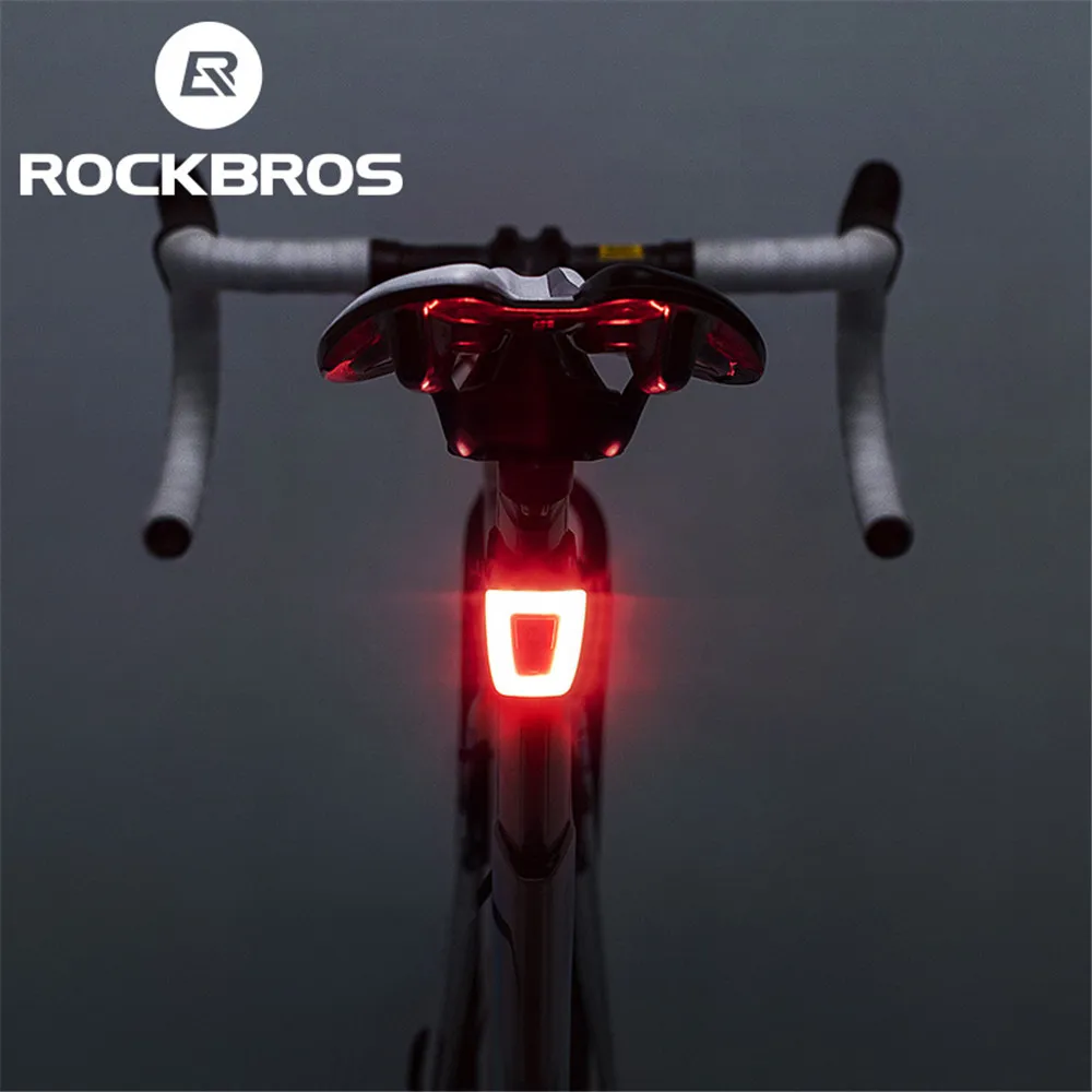 

ROCKBROS USB Rechargeable Bike Rear Light LED Waterproof Cycling Helmet Taillight Lantern Bicycle Rear Light Bicycle Accessories