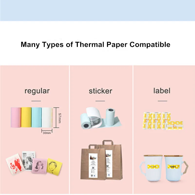 1. compatible with 4 types thermal paper