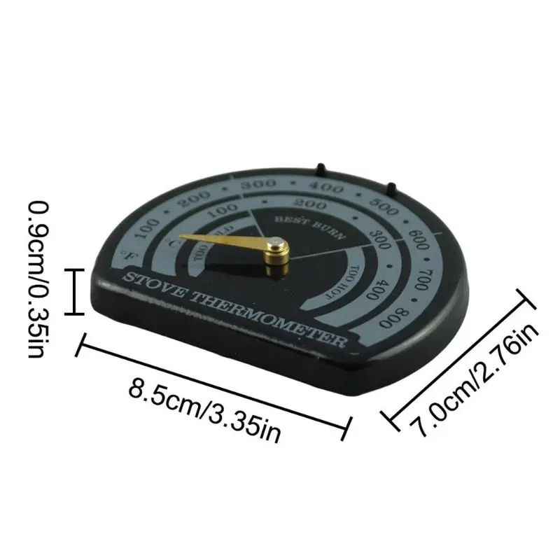 Magnetic Wood Fireplace Fan Stove Thermometer with Probe Household Sensitivity Barbecue Oven Tool fireplace thermometer