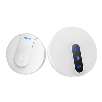 

Wireless Doorbell Waterproof 120m Long Distance with LED Light Volume Adjustable for Home Door Hardware WWO66