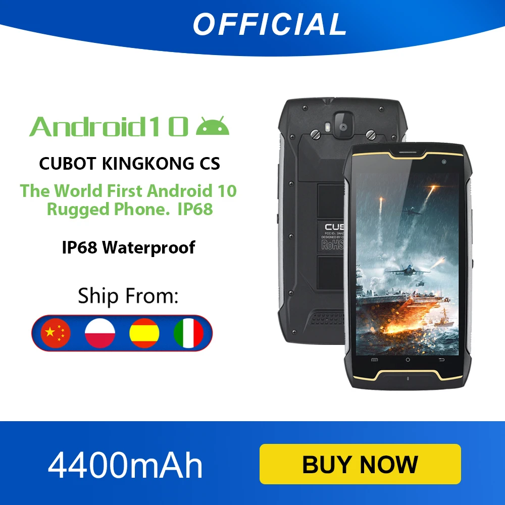 Cubot Kingkong Cs Android 10 Ip68 Waterproof Smartphone 5 Inch 4400mah Face Id Dual Sim Card Telephone Rugged Phone King Kong Cs Mobile Phones Aliexpress