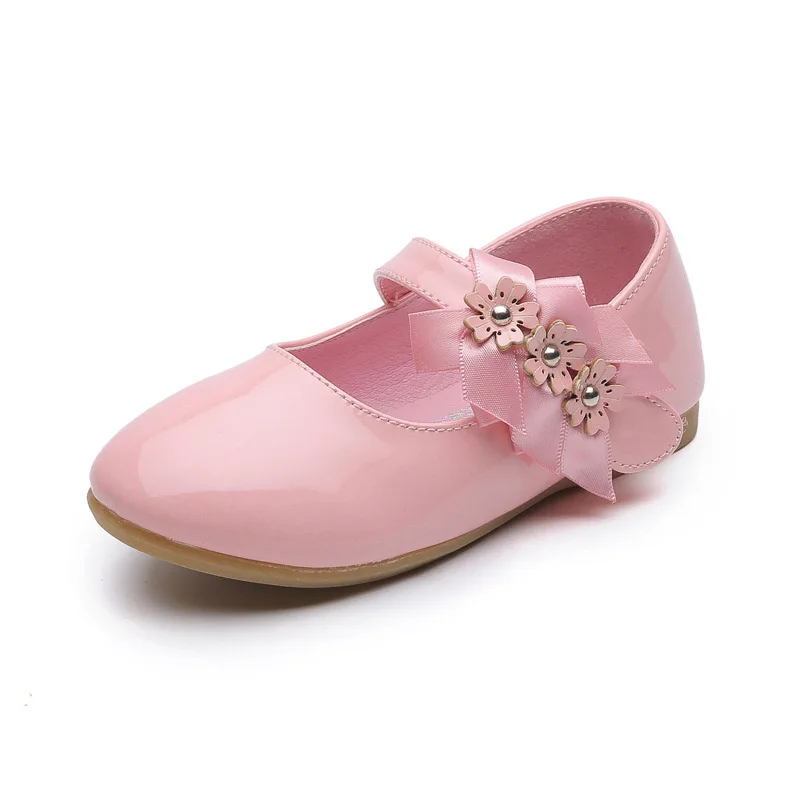 Новинка года; белые вечерние туфли с цветочным принтом для маленьких девочек; свадебное платье; кожаная обувь; школьная обувь для детей ясельного возраста; детская обувь для детей 1, 2, 3, 4, 5, 6 лет