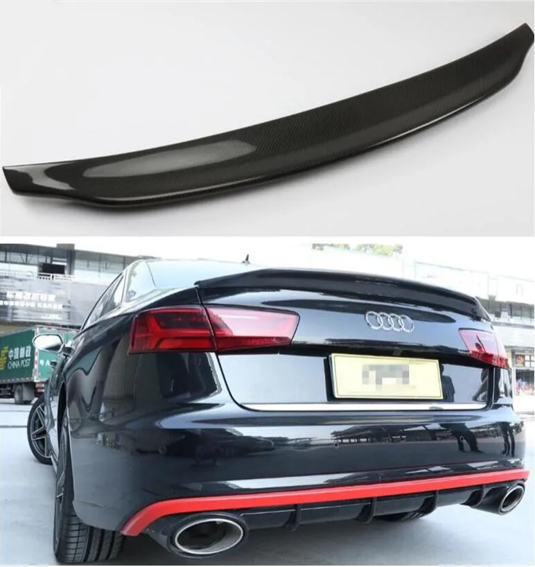 

High Qualit CARBON FIBER REAR WING TRUNK LIP SPOILER FOR AUDI A4 S6 RS6 C7 C7.5 B9 Sedan 2012-2019 B STYLE BY EMS