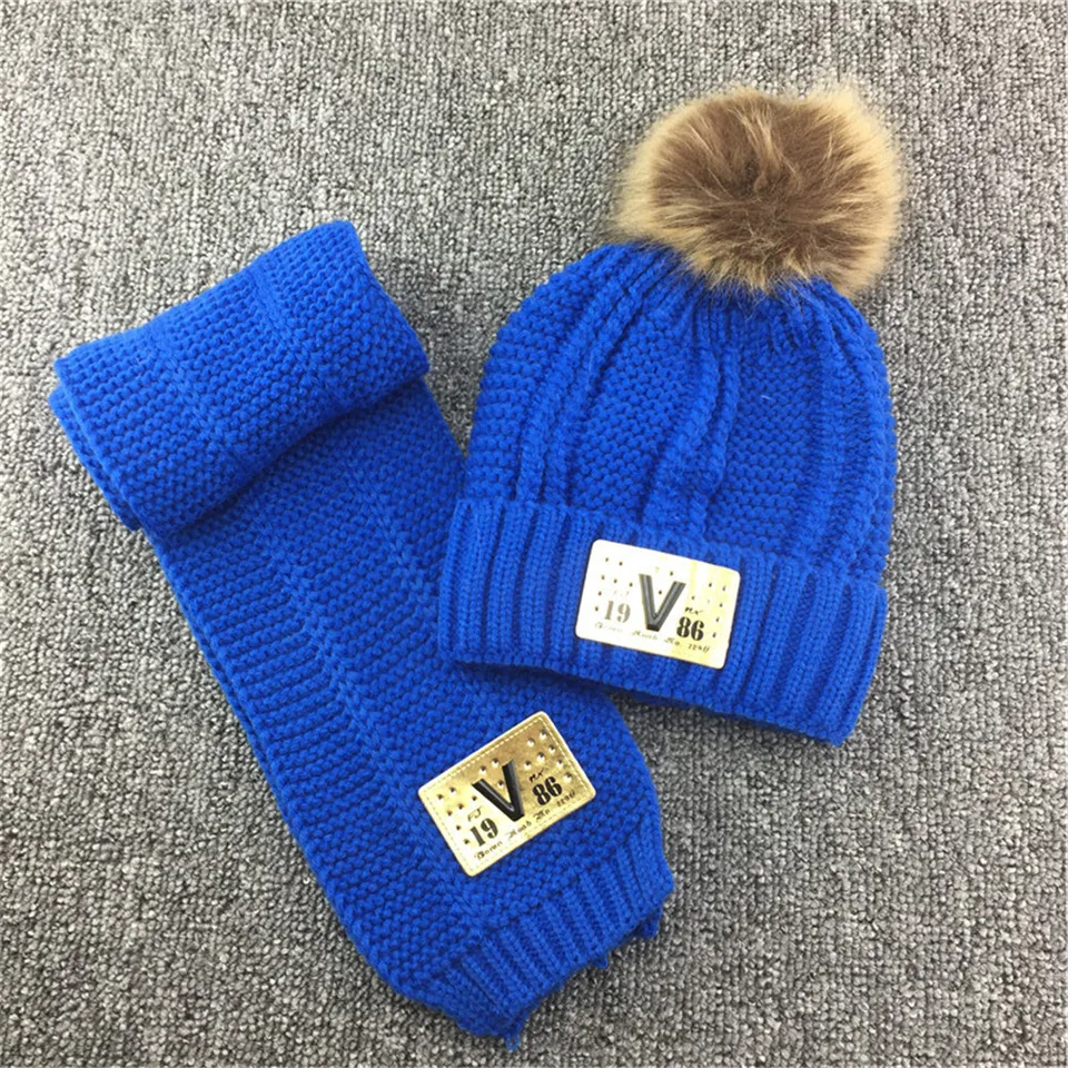 girls blue winter hat