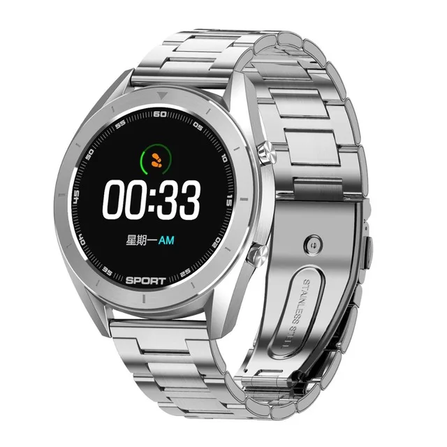 Silver Steel LYKRY DT99 Смарт-часы Bluetooth Smartwatch Браслет ECG Обнаружение Носимых устройств Водонепроницаемый Фитнес-трекер для мужчин - Цвет: Silver Steel