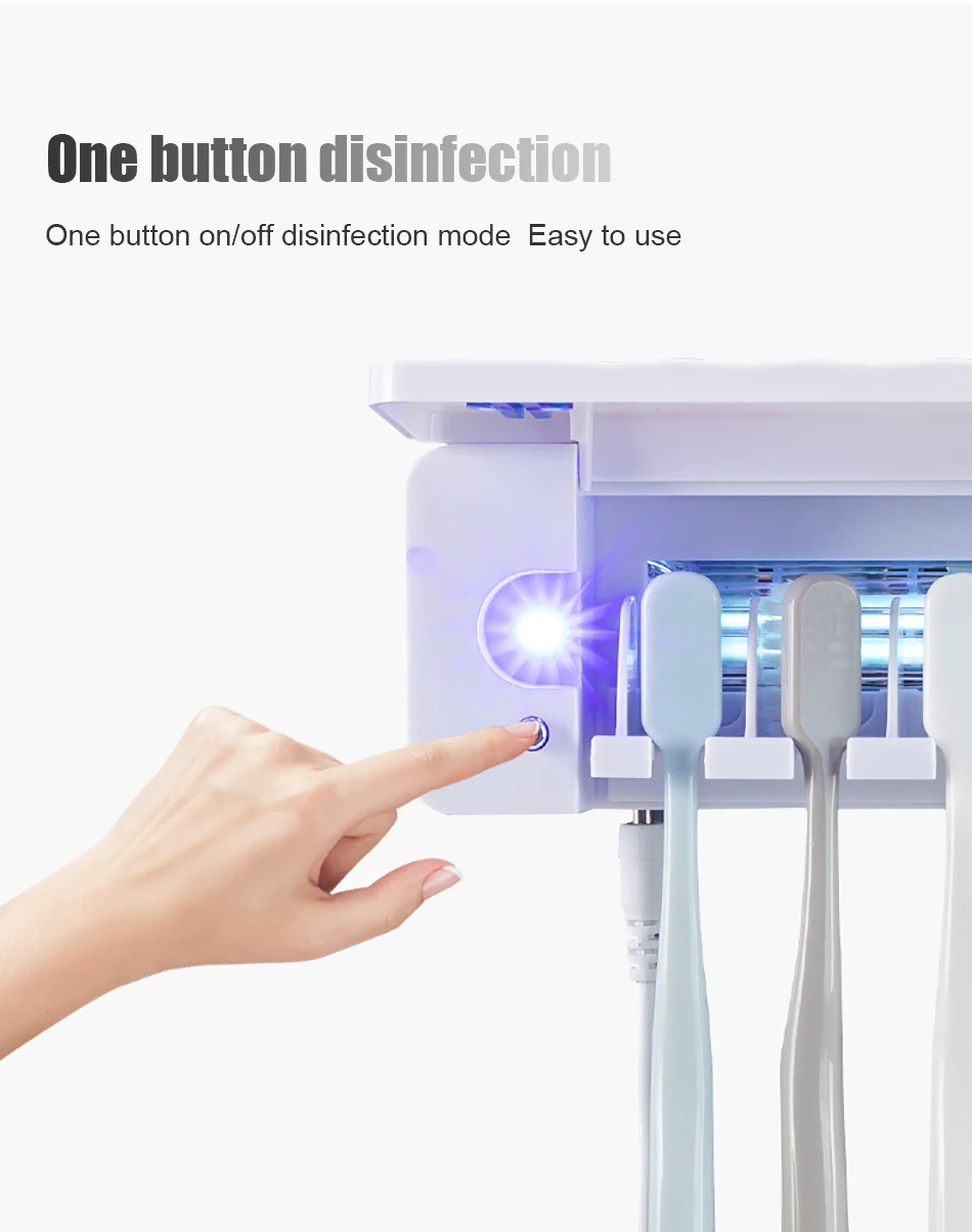 BAISPO УФ держатель для зубных щеток домашний стерилизатор для зубных щеток для ванной комнаты автоматический диспенсер для зубной пасты соковыжималка аксессуары для ванной комнаты