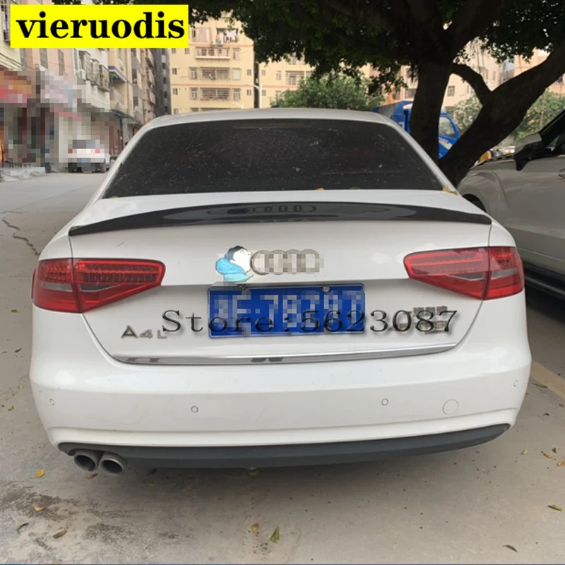 Для Audi S4 A4 B8 B8.5 4 Двери Седан HK стиль высокое качество углеродное волокно заднее