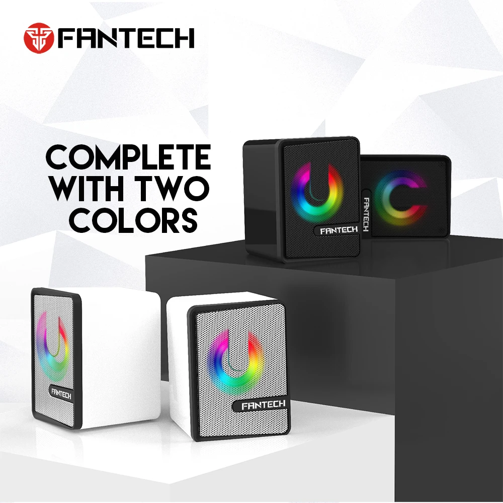 FANTECH GS203 Computer Speaker Mini RGB Lighting Speaker HIFI Subwoofer Speaker for Laptop Desktop Computer