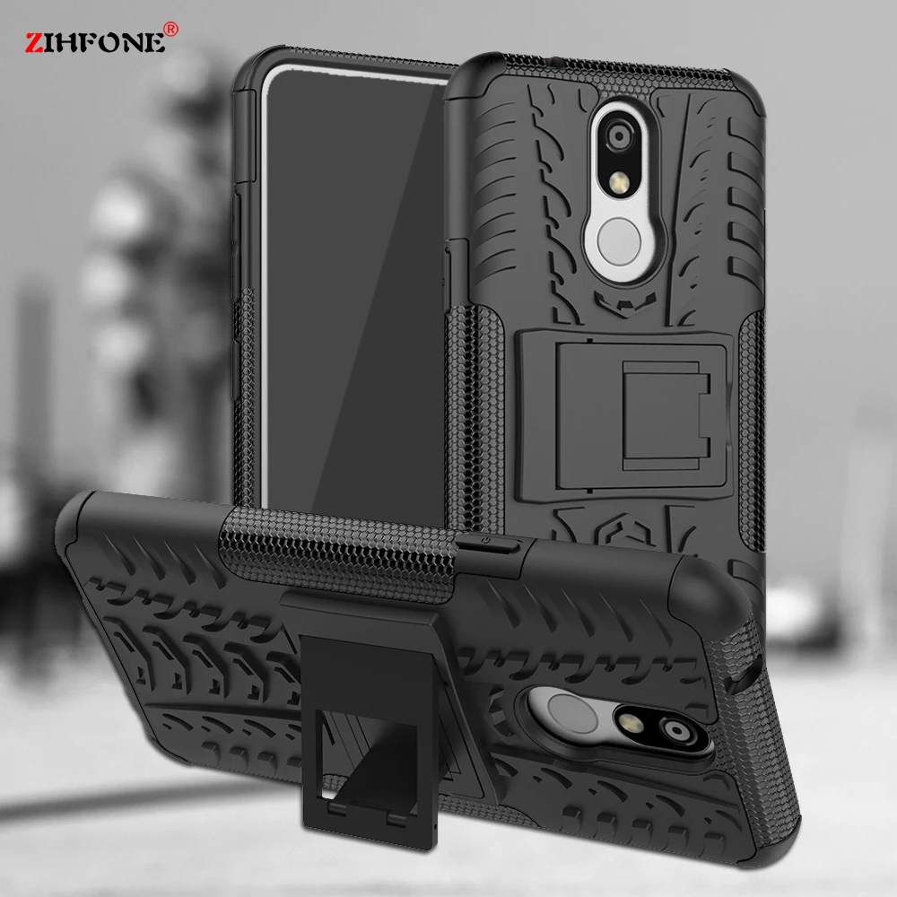 

For LG K40 Case Shockproof Armor Rubber Hard Phone Case On LG K40 Back Cover Hybrid Coque For LG K40 5.7inch Stand Shell Fundas