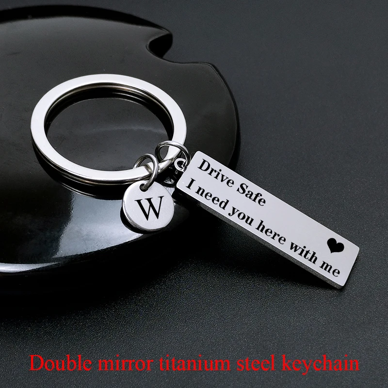 Выгравированный безопасный брелок для ключей из титана на заказ A-Z оригинальные