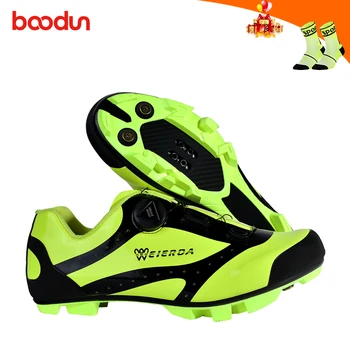 

BOODUN cycling shoes men sapatilha ciclismo mtb mountain bike sneakers self-locking breathable Athletic riding bicycle SPD shoes