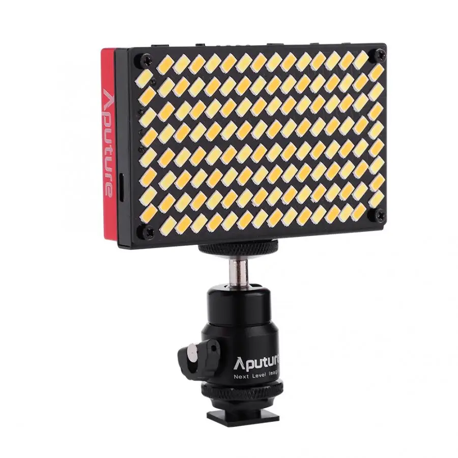 Монопод для селфи светильник Aputure Amaran AL-F7 Bi-Цвет Температура 2800-6500k CRI/TLCI 95 светодиодный Панель плавная регулировка на Камера светодиодный видео