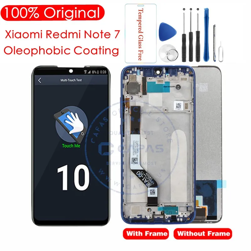 

Original For Redmi Note 7 LCD Display + Frame 10 Touch Screen For Xiaomi Redmi Note 7 LCD Digitizer Replacement Spare Parts