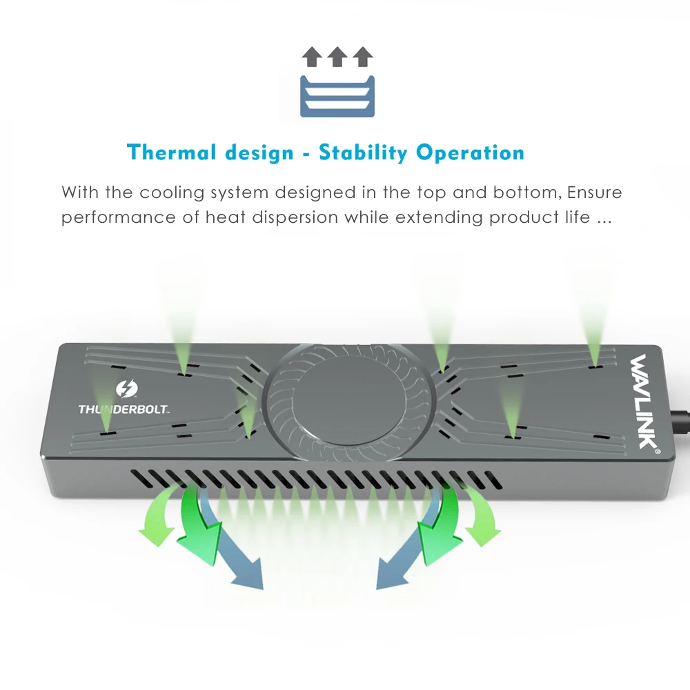 Сертифицированный Intel type-C Thunderbolt 3 для NVMe SSD корпус PCIe M-Key SSD Внешний жесткий диск, совместимый с Windows& MacOS