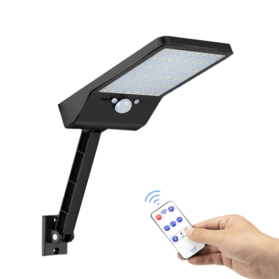 

48 LED Solar garden deck light street wall path flood Lamp Three Modes Outdoor Waterproof Black White rotate bracket