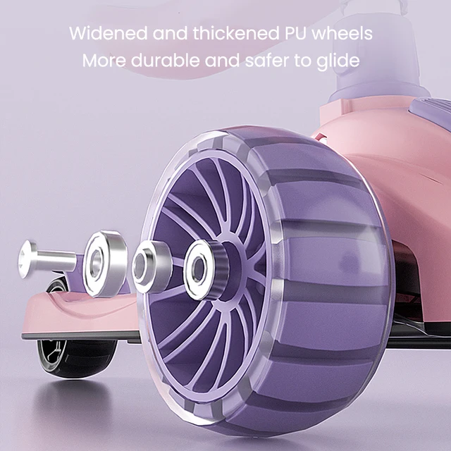 Infant Shining Baby Balance Bike Scotter Hummer Wheel Saddle Seat For Children 1-8 Years Old 3IN1 One-Footed Yo-Yo Scooter 5