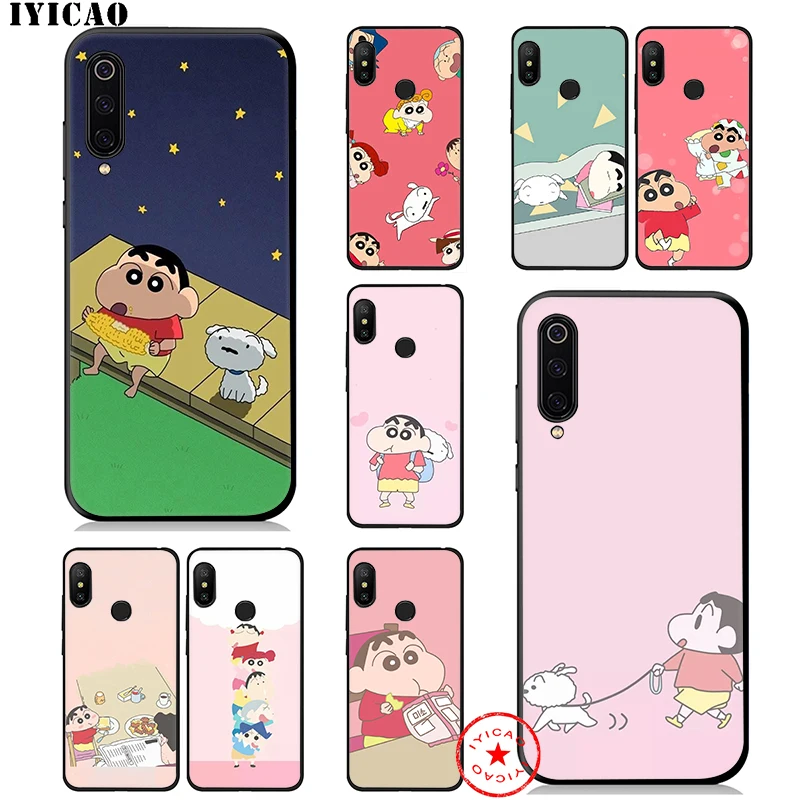 IYICAO Cartoon Crayon Shin-chan Soft Case for Xiaomi Mi 10 A3 A2 Lite A1 CC9 CC9E 9T 9 8 6 SE Pro F1 Max 3 5X 6X MiA1 MiA2 |