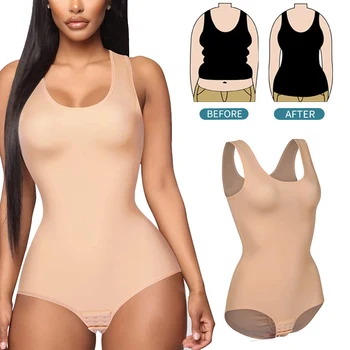 

Woman Full Body Shaper Bodysuit Strap Body Control Briefer Shapers Elasticity Seamless Shapewear Push Up Waist Trainer Slimming