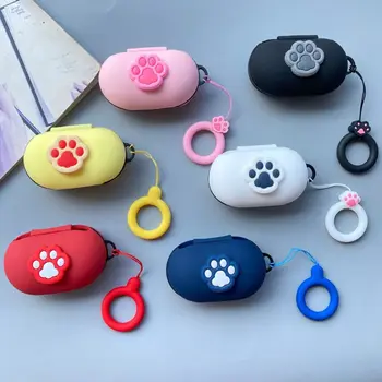 

Cute Cat Paw Protective Case Earphone Cover for Samsung-Galaxy Buds/Buds+ Bluetooth Headset Charging Box Accessories