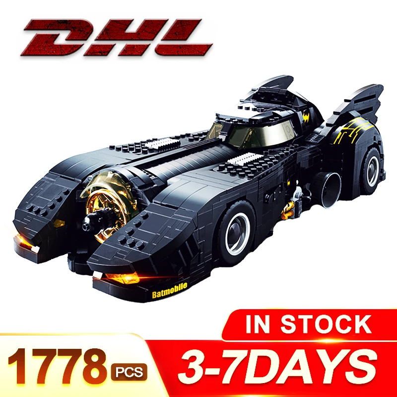 DHL 7144 Technic, новейший комплект совместимых автомобилей с бэтмобилем, объемные блоки, MOC-15506 кубики DC Super Heroes, игрушка в подарок для детей